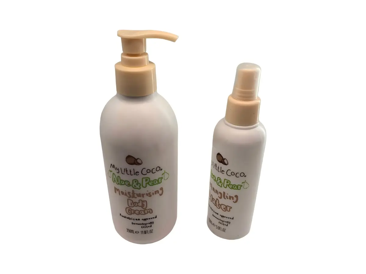 Custom shampoo and conditioner bottle packaging